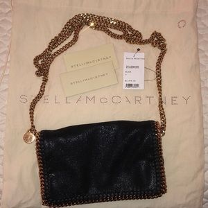 Stella McCartney Black/Gold Falabella Clutch